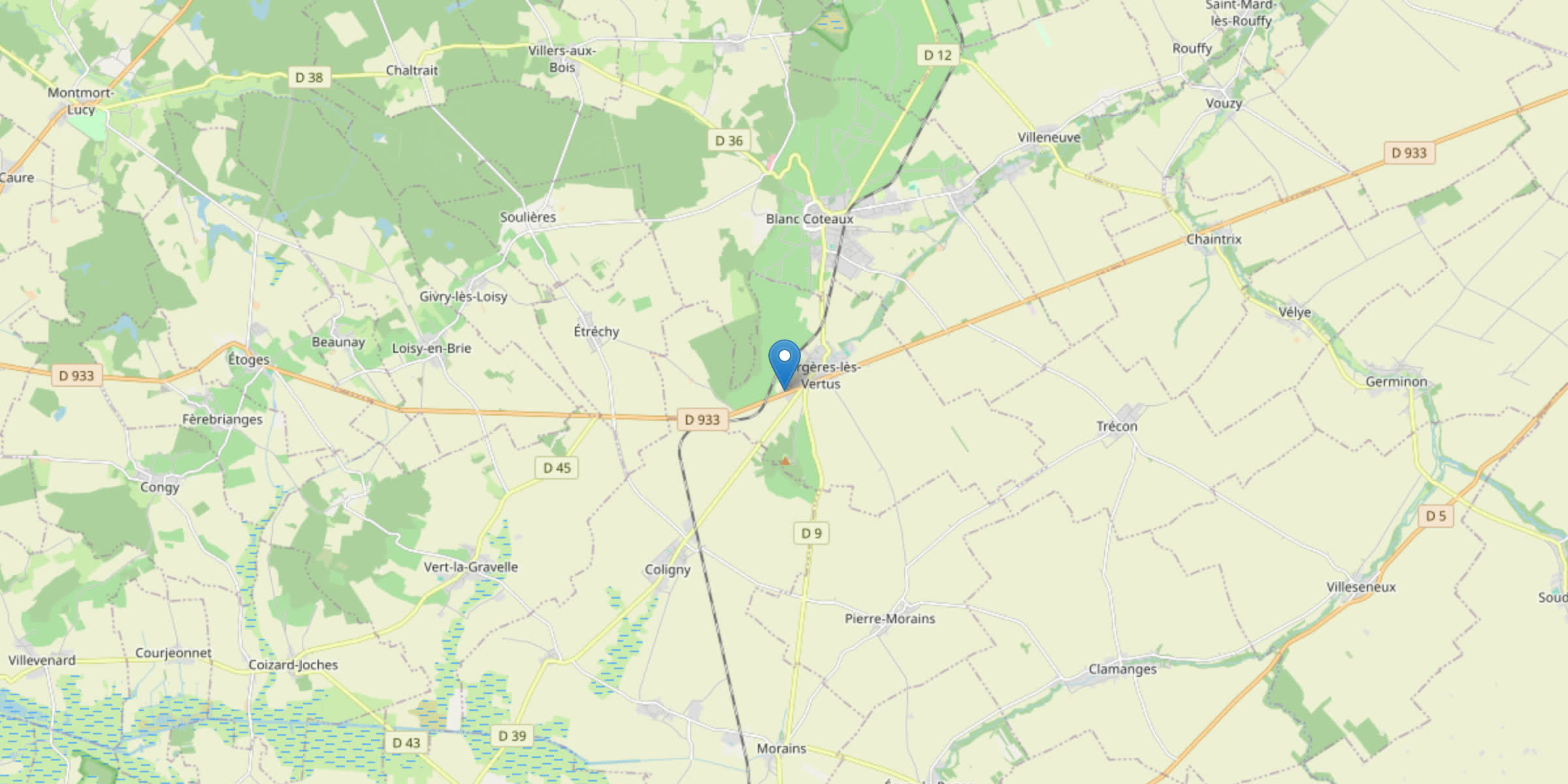 Plan d'accès — 77 avenue des Comtes de Champagne, 51130 Bergères-lès-Vertus